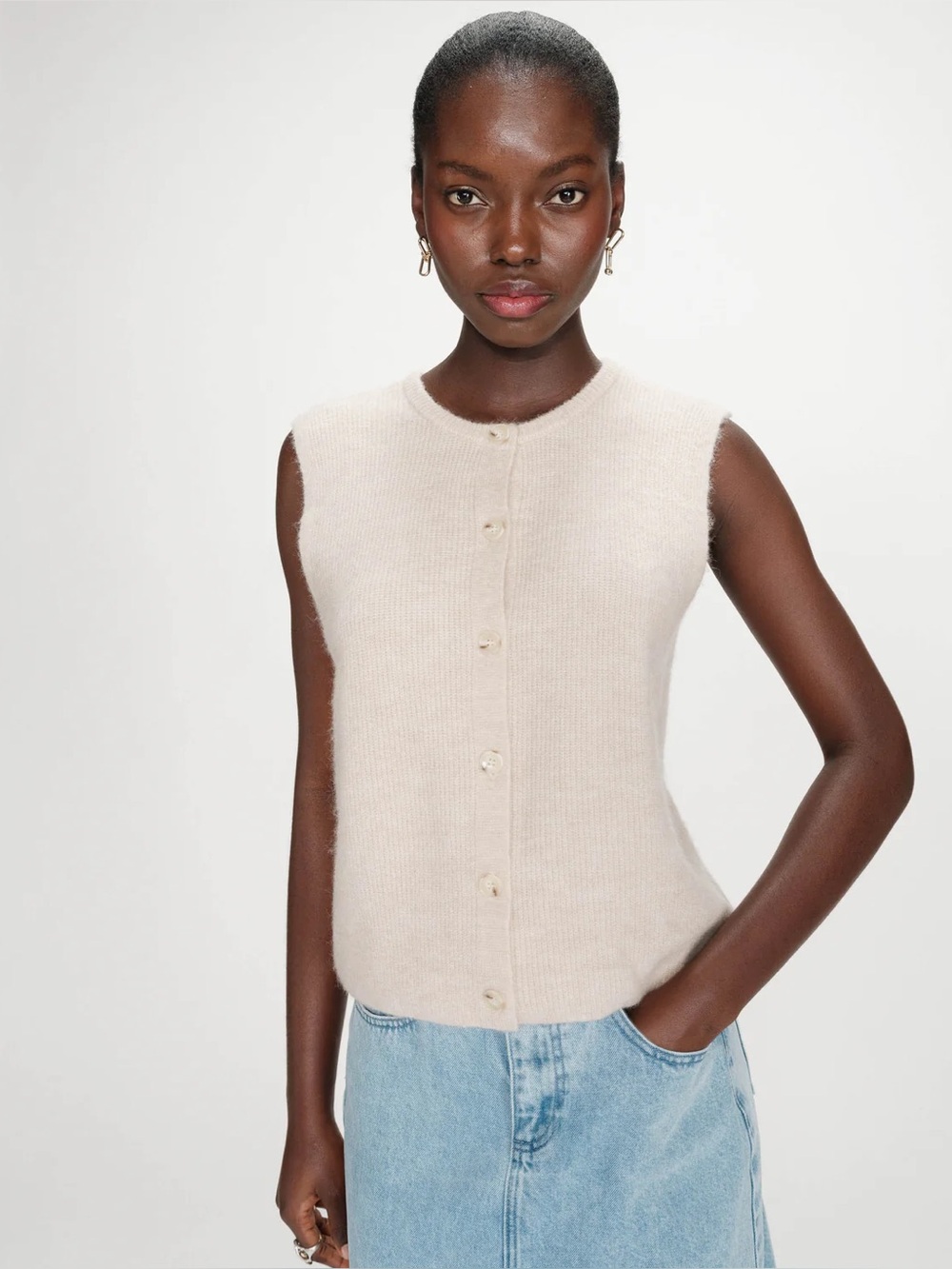 Grace & Mila - VOLLANDO sleeveless cardigan